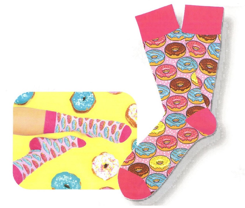 #0326 Bring Me Donuts Crazy Socks Big 
