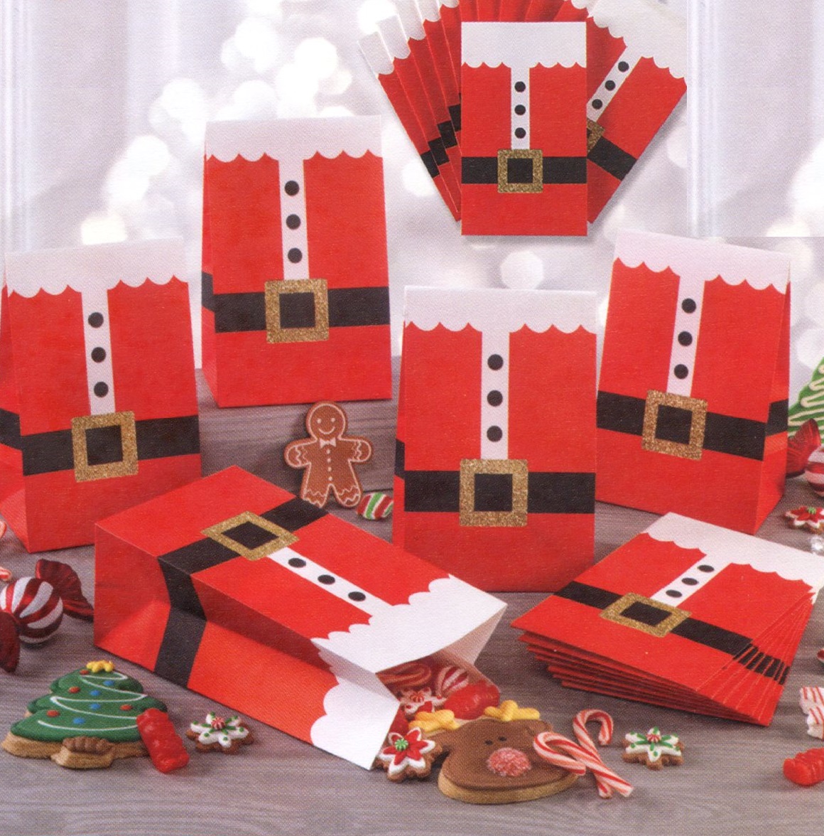 #3811 Santa Goodie Bags S/12 